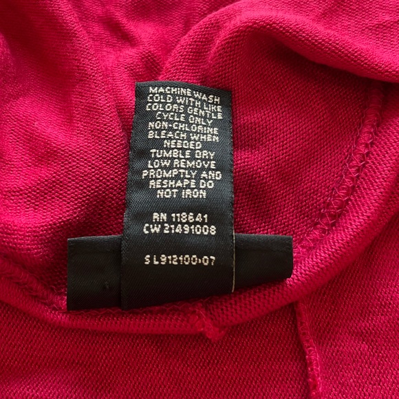 Lane Bryant Women’s Pink Open Front Drape  3/4 Sleeves Knit Cardigan Sweater - Picture 13 of 15